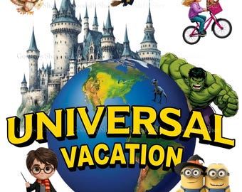 Universal Orlando Vacation Themed PNG - Instant Digital Download - Matching Family Tops 4