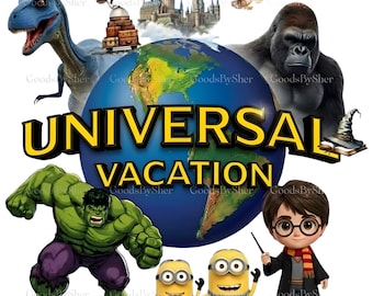 Universal Orlando Vacation Themed PNG - Instant Digital Download - Matching Family Tops 1