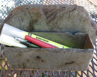 Slate wall hanging box made from old weathered slate # WS-6