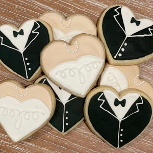 One dozen wedding themed sugar cookies