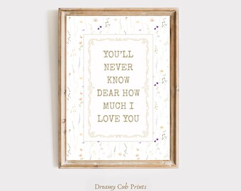 Cottagecore Nursery Print | Floral Farmhouse Wall Art (Digital Download)