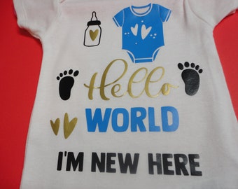 Cute Baby Onesie [Hello World I'm New Here]