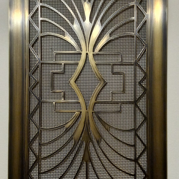 solid brass, Art Deco style vent cover to order