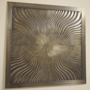 brass cover witch abstract pattern