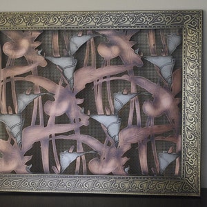Art Deco style vent cover made from brass, zinc and copper