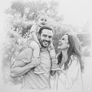 Original Charcoal Drawing  - Hand Drawn Pencil Art - Wall Art - Home Decor