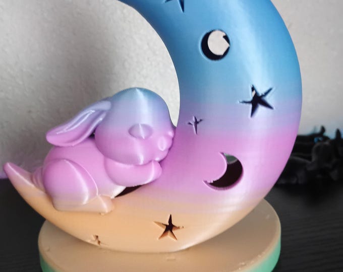 Featured listing image: Moon Bunny Nursery Night Light