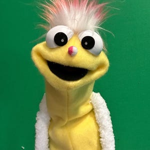 Child sized/ small fit yellow sleeve puppet.