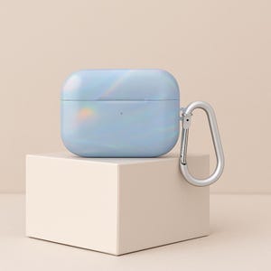 Holographic Iridescent AirPod Case for AirPods Pro 1 and 2, AirPods 3, AirPods 4 | Lightweight Polycarbonate Case with Carabiner
