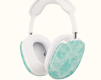 Fundas para AirPod Max con ondas oceánicas Aqua / Fundas para auriculares con textura de agua de espuma de mar / Funda protectora para AirPods Max