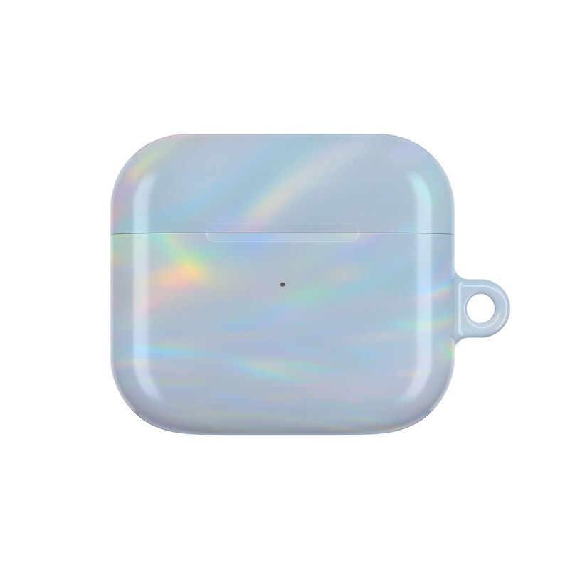 Holographic Iridescent AirPod Case for AirPods Pro 1 and 2, AirPods 3, AirPods 4 | Lightweight Polycarbonate Case with Carabiner