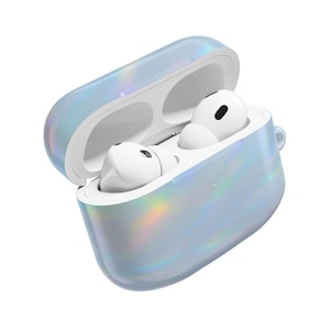 Holographic Iridescent AirPod Case for AirPods Pro 1 and 2, AirPods 3, AirPods 4 | Lightweight Polycarbonate Case with Carabiner