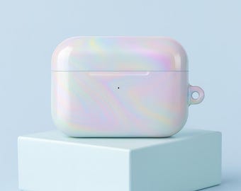 Iridescent Holographic AirPod Case Pastel Rainbow AirPods Case for AirPods & AirPods Pro
