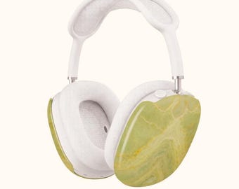 Fundas para AirPods Max con diseño de ónix verde / Funda para AirPods Max con diseño de mármol / Fundas para auriculares con textura de piedra