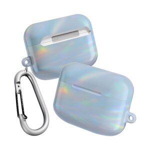 Holographic Iridescent AirPod Case for AirPods Pro 1 and 2, AirPods 3, AirPods 4 | Lightweight Polycarbonate Case with Carabiner