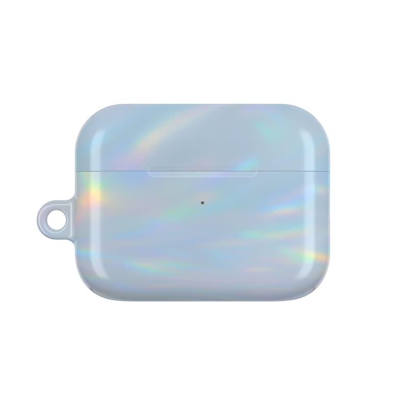 Holographic Iridescent AirPod Case for AirPods Pro 1 and 2, AirPods 3, AirPods 4 | Lightweight Polycarbonate Case with Carabiner