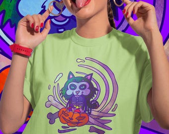 Skelepup Halloween T-Shirt | Skeleton Dog Art Tee