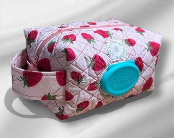 Handmade Wipe Bag with Dispenser Opening | Baby Wipes Case | Diaper Bag Organizer | Travel Wipes Holder | Custom Fabric Options