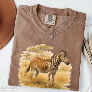 Quagga T Shirt, Comfort Colors Unisex Tee, Extinct Animals, Rare Wildlife Shirt, Zebra Lover Gift, Unique Nature Top