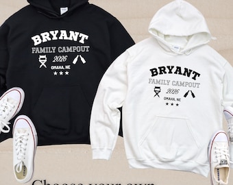 Custom Family Reunion Hoodies, Matching Group Vacation Shirts, Personalized Name, Year, City and State, Custom Graphics