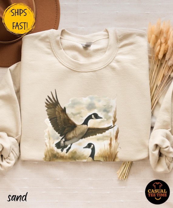 Canada Goose, Canada Goose Sweater - Rustic Wildlife Art Sweatshirt, Hunting Season Gift, Nature Lover Outfit