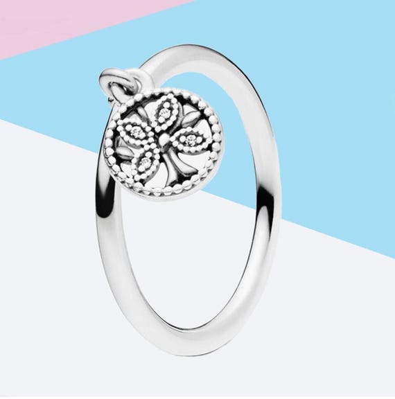 Pandora Dangling Family Tree Ring
