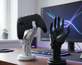 3D Cyberpunk Game Controller Stand – Creative Mechanical Handle Desktop Holder, Futuristic Gaming Decor, Home Office Decoration & Gift