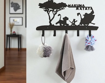 Wall Key Hooks – Black Metal Key Holder with 5 Hooks, Wall Mounted Key Organizer Rack, Decorative Home Entryway Storage Hanger