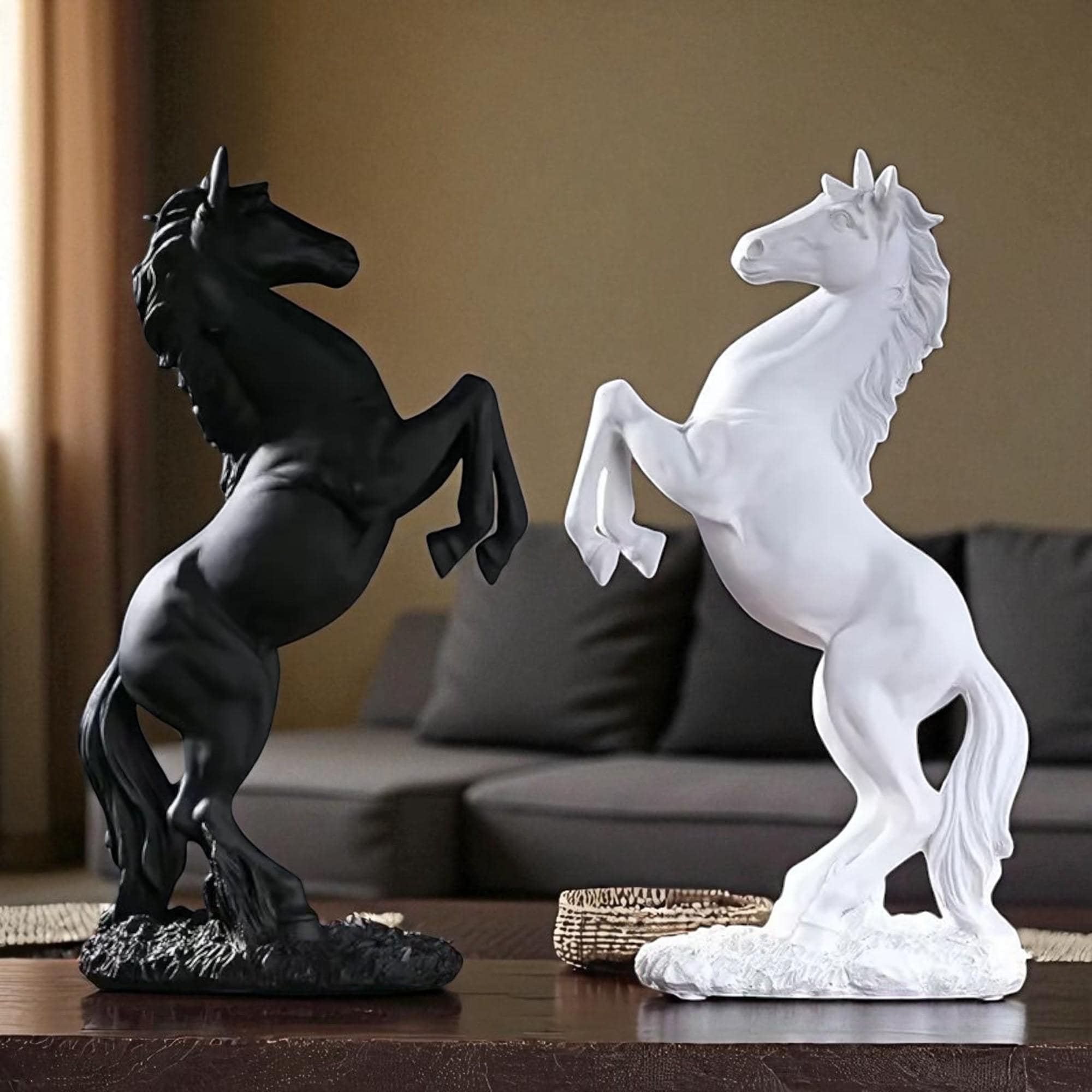 置物 USmadehorsestatue Victory Horse Statue – European Style Resin Horse Figurine