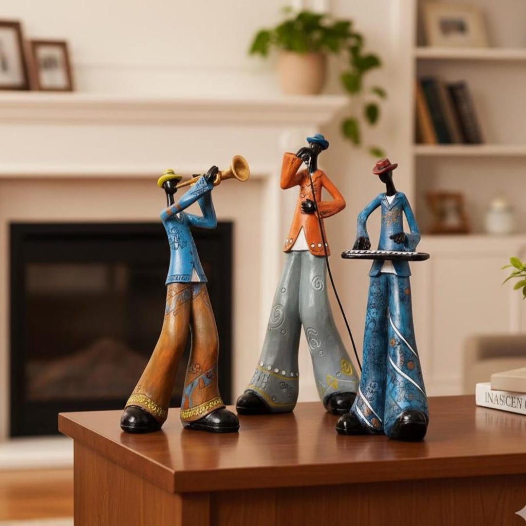 American Band Musician Figurine – Creative Musical Instrument
