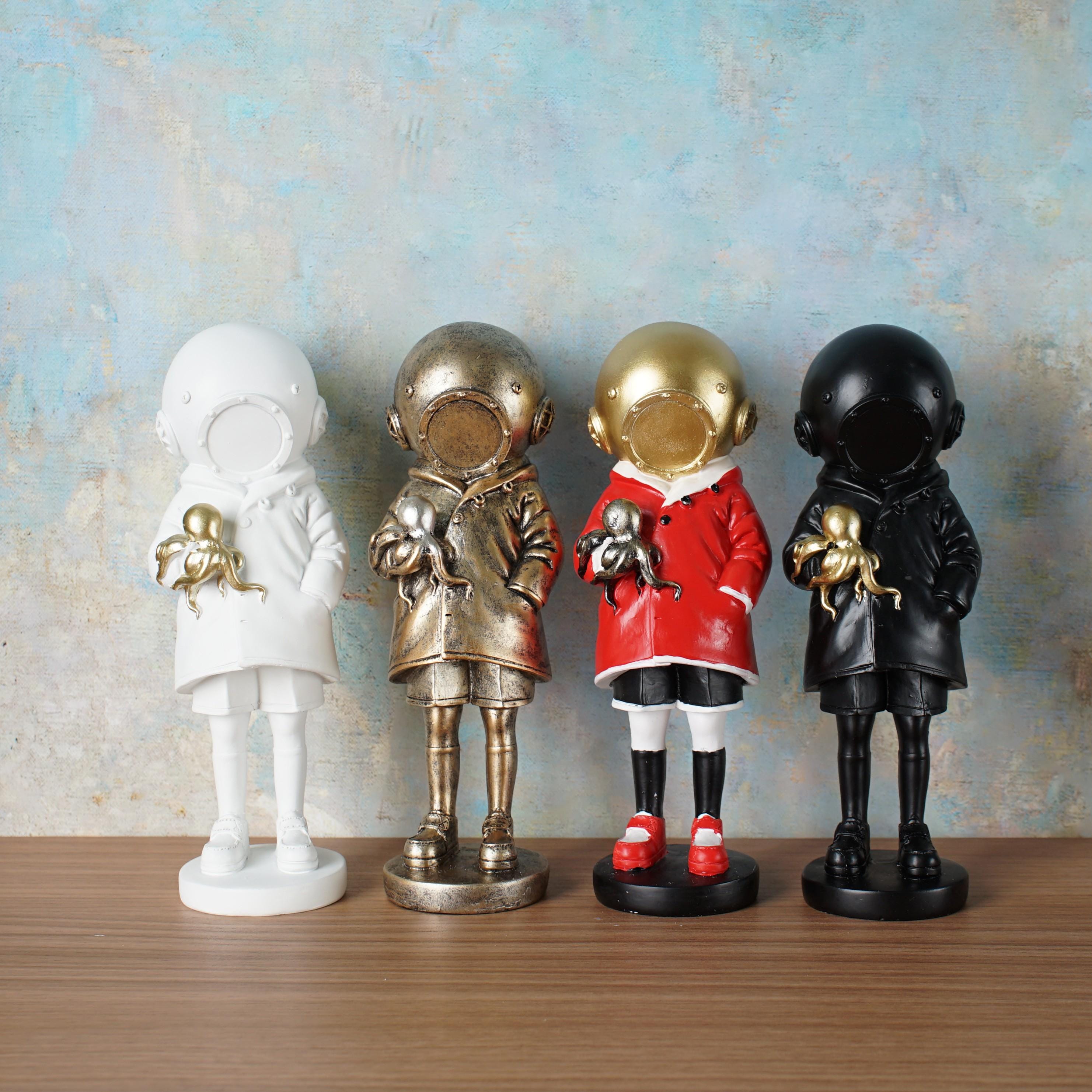 Banksy Scuba Diver Resin Statue – Modern Street Art Figurine