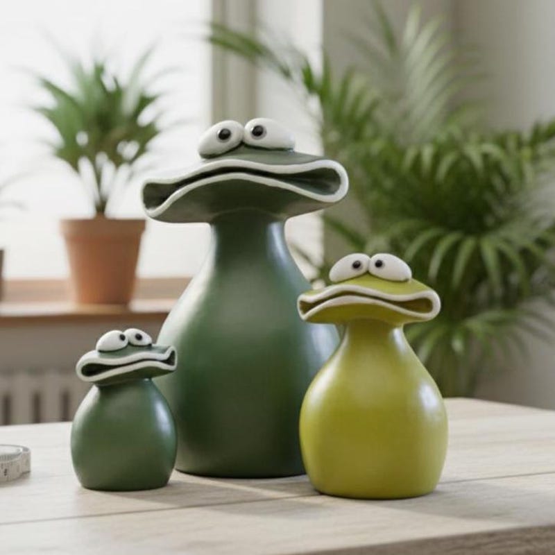 Large Toad Statue Big Mouth Figurines - Etsy UK