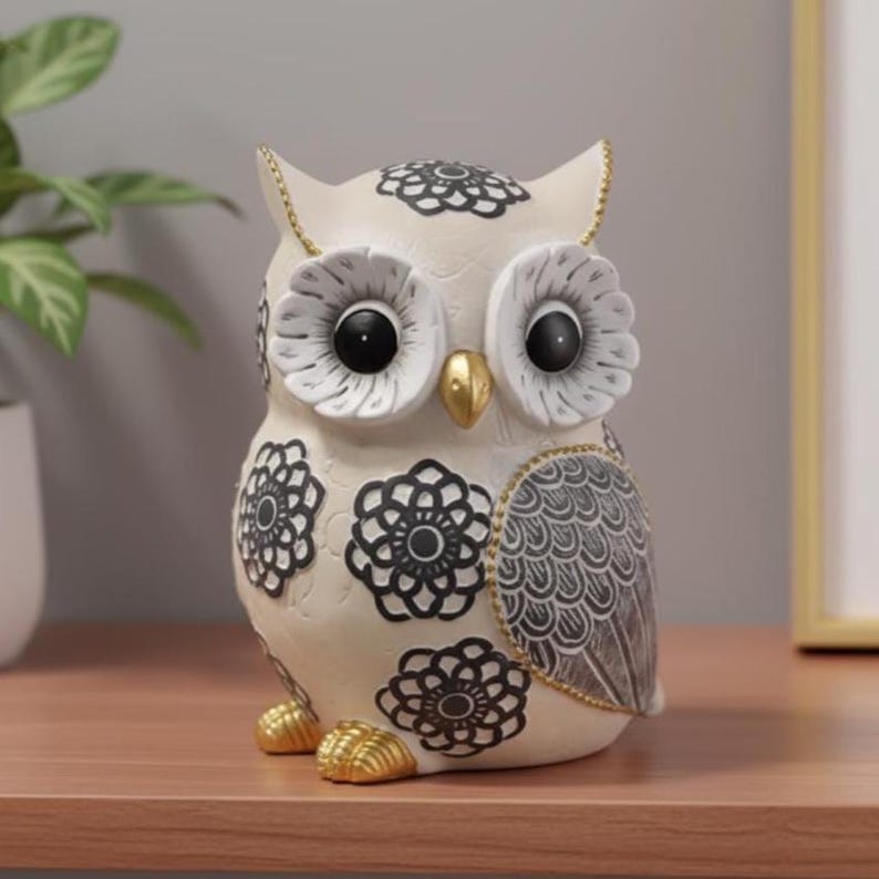 resin-owl-family-figurine-cute-cartoon-animal-statue-for-desktop-or