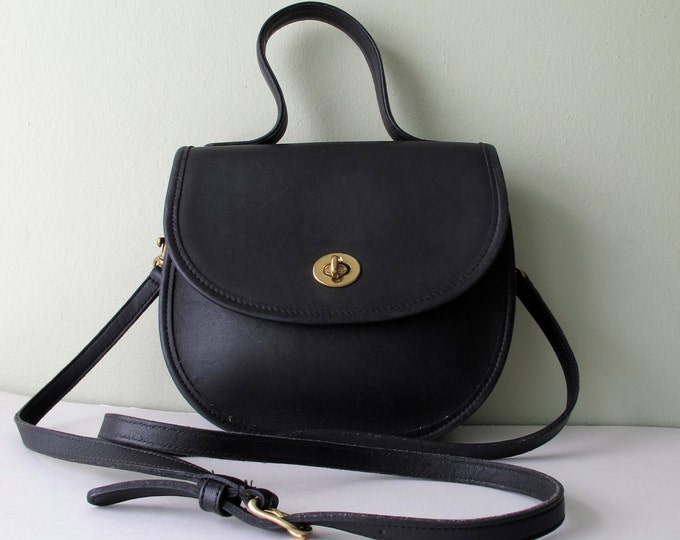COACH Mini Messenger Bag in Black // Coach Cross Body Bag 9957 Etsy