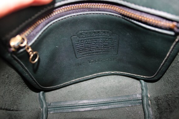 Vintage Coach Bag // Coach Handbag Quincy Bag Green 9919