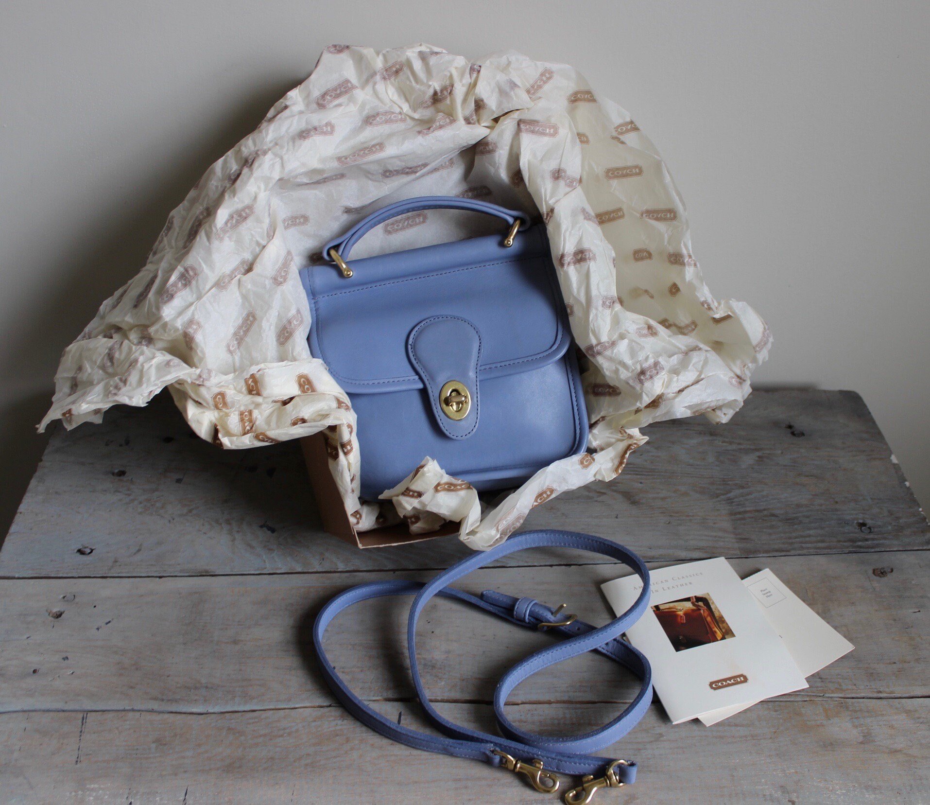 Buy Vintage Coach Winnie Bag New in Box // Rare Periwinkle