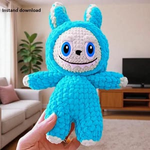 Labubu Crochet Pattern, Amigurumi Toy Pattern, DIY Labubu, Crochet Gift, Crochet Design, Handmade Crochet, Labubu Tutorial, Digital Download