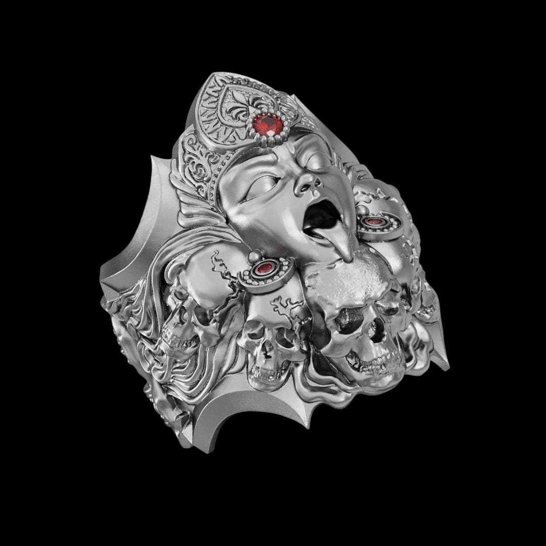 Sterling Silver Kali Ring – Hindu Goddess, Protection Jewelry - Etsy