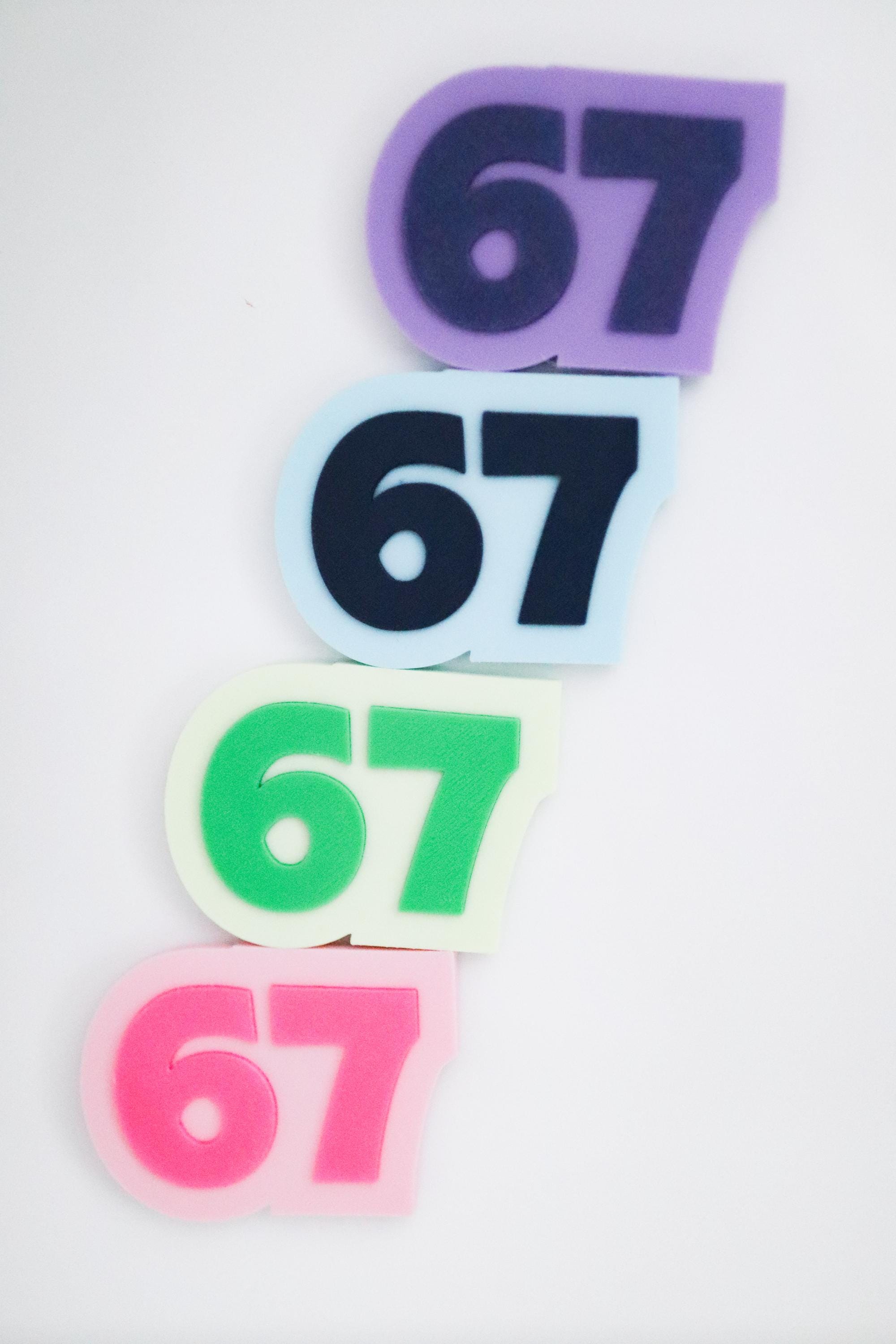 Funny 67 Locker Magnet | Teen Stocking Stuffer- 3D Printed Hilarious ...