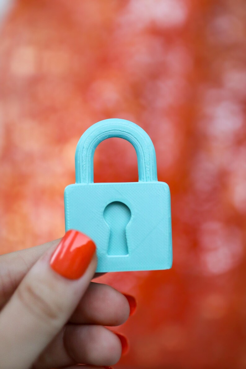 Lock Keychain- Showgirl Era Inspired 3D Printed Bag Charm, Mini and Large Size image 13