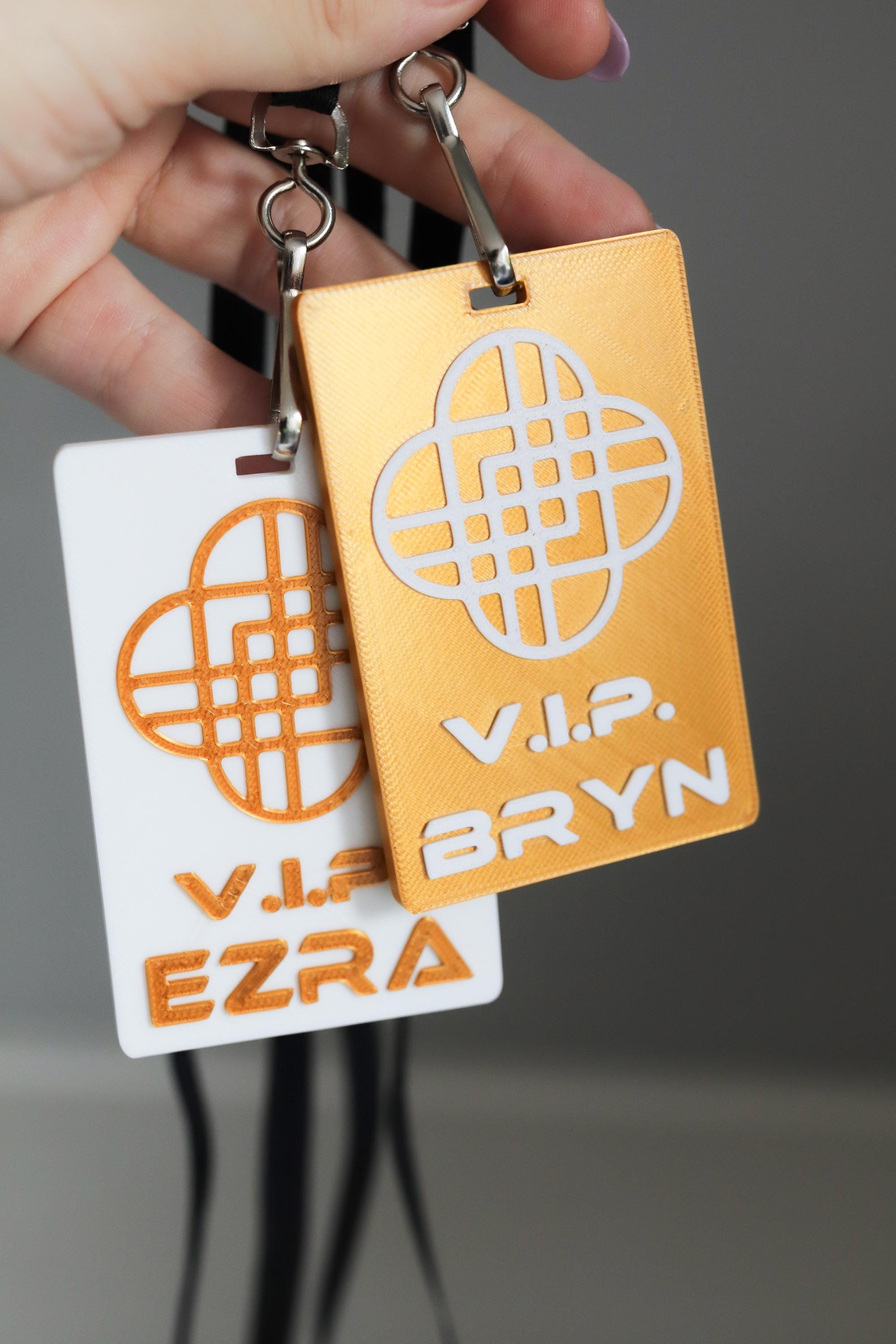 Vip Printed Custom 3D Printed K-pop VIP Pass | Birthday Party Favor & Golden ...