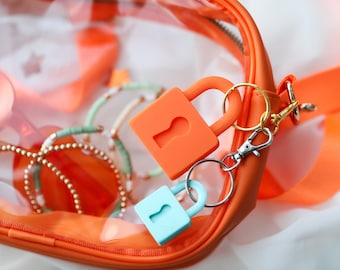 Lock Keychain- Showgirl Era Inspired 3D Printed Bag Charm, Mini and Large Size