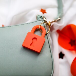 Lock Keychain- Showgirl Era Inspired 3D Printed Bag Charm, Mini and Large Size image 17