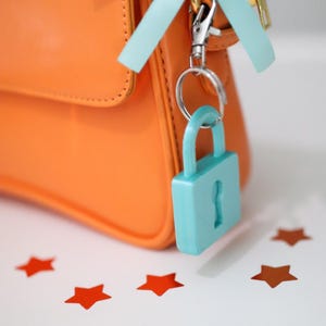Lock Keychain- Showgirl Era Inspired 3D Printed Bag Charm, Mini and Large Size image 8