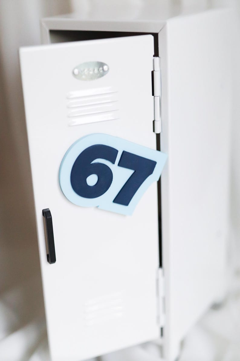 Funny 67 Locker Magnet | Teen Stocking Stuffer- 3D Printed Hilarious ...
