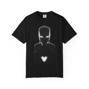 Dark Iron Man Comfort Colors T-Shirt | Moody Superhero Graphic Tee Unisex Superhero Tee | Gift for Comic Fans