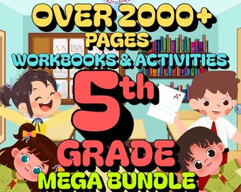 Mega pakiet dla klasy 5 | Ponad 2000 stron do druku w programie nauczania domowego (PDF)