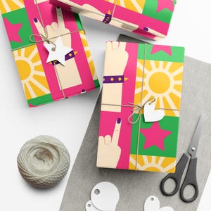 Rock & Roll Gift Wrap: Vibrant Party Celebration Paper