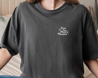 Embroidered Just One More Chapter Shirt, Just One More Chapter Crewneck, Book Lover Shirt, Reading Shirt, Librarian Gift