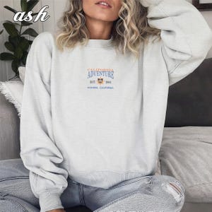 Embroidered Disneyland California Sweatshirt, Vintage Disneyland Sweatshirt, Family Vacation Sweatshirt, Universal Studio Trip Sweatshirt